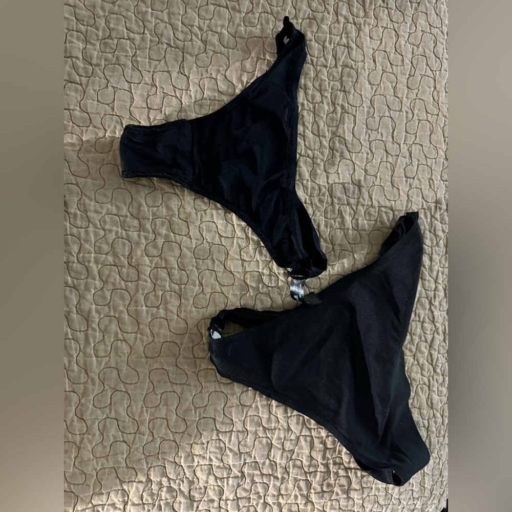 2 Black thongs size medium target and amazon